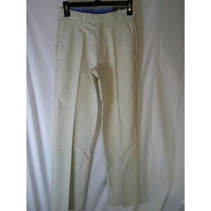 IZOD Womens Flat Front Regular Fit Straight Leg Trousers Bamboo Beige 12 NWT $40